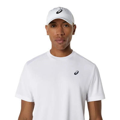 camiseta asics blanca hombre secado rápido para entrenamientos
