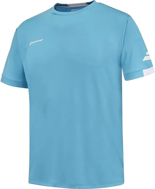 camiseta deportiva babolat azul celeste manga corta para tenis