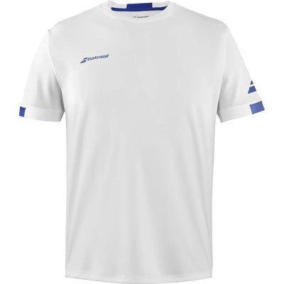 camiseta babolat blanca hombre manga corta para tenis profesional