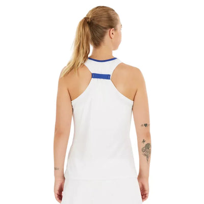 blusa azul técnica babolat con espalda a contraste para jugadoras activas