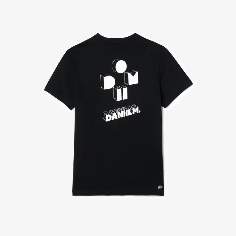 ropa deportiva lacoste hombre camiseta negra con estampado exclusivo
