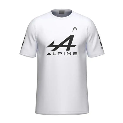 camiseta blanca head arturo coello con logo alpine en el pecho