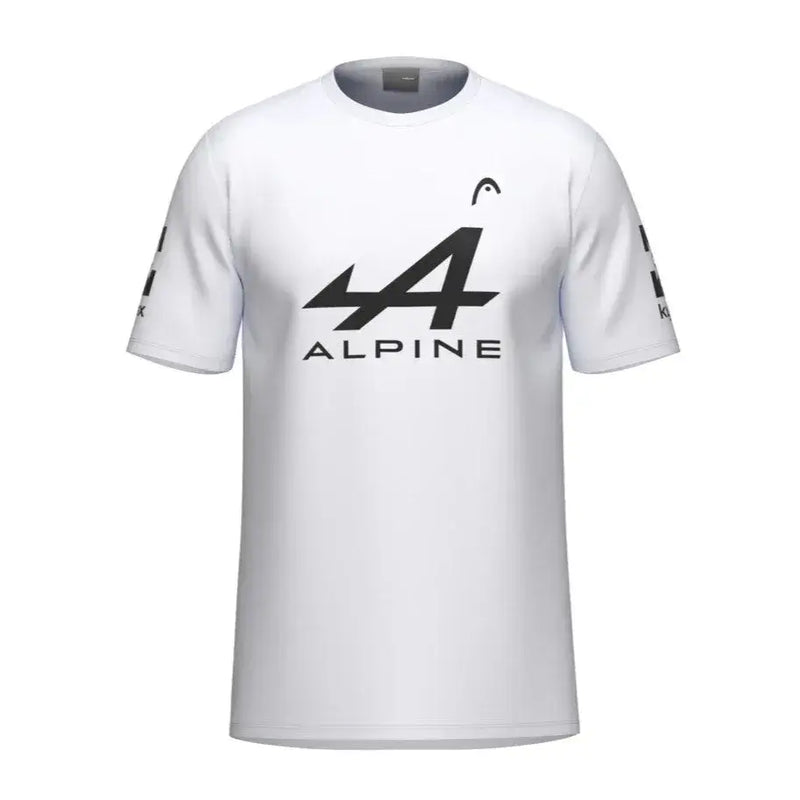 camiseta blanca head arturo coello con logo alpine en el pecho