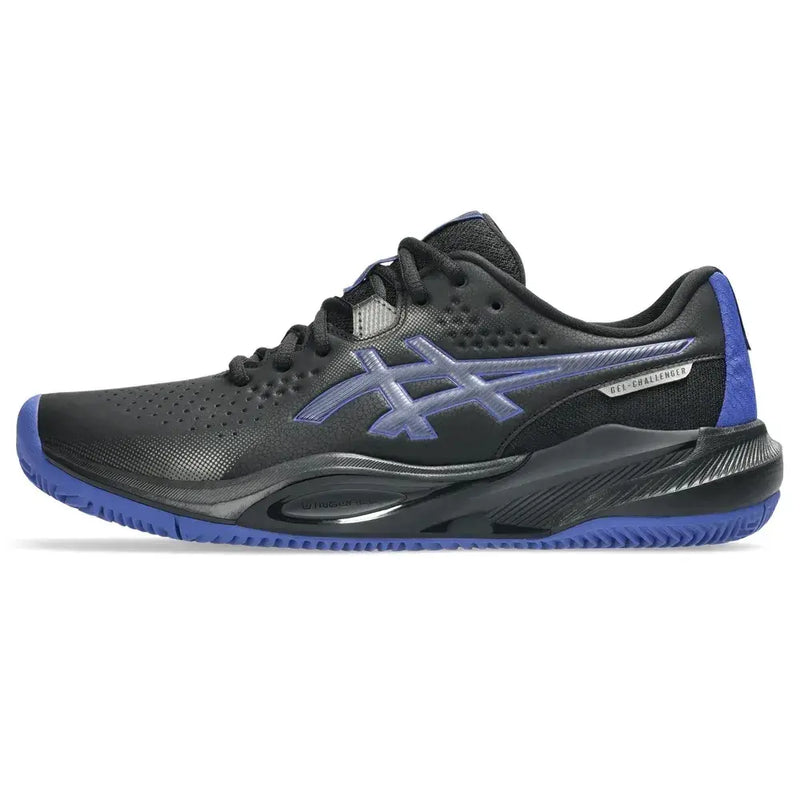 tenis asics gel-challenger 15 clay hombre negro cobalt para tierra batida