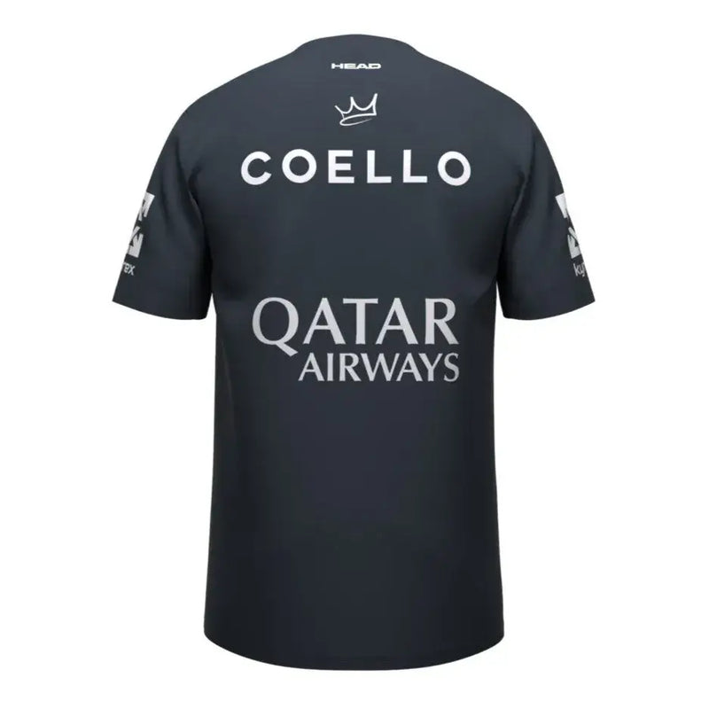 playera head coello 2025 con logos qatar airways y kyrex