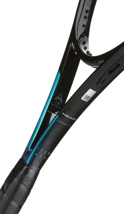 raqueta negra head gravity team 2025 para control en cancha