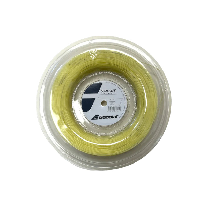 cordaje multifilamento amarillo babolat syn gut force con buen confort
