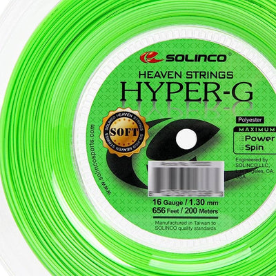 cordaje solinco hyper-g soft 16l verde en rollo poliéster suave
