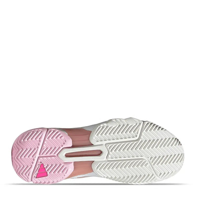 tenis blancos adidas courtjam control 3 mujer con refuerzo en zonas clave