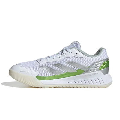 zapatillas adidas courtquick mujer blanco verde con soporte lateral para pádel