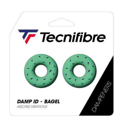 amortiguadores tecnifibre damp id bagel verdes con diseño de dona