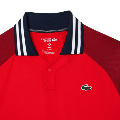 Polo Lacoste Daniil Medvedev Rojo Slim Fit para Tenis