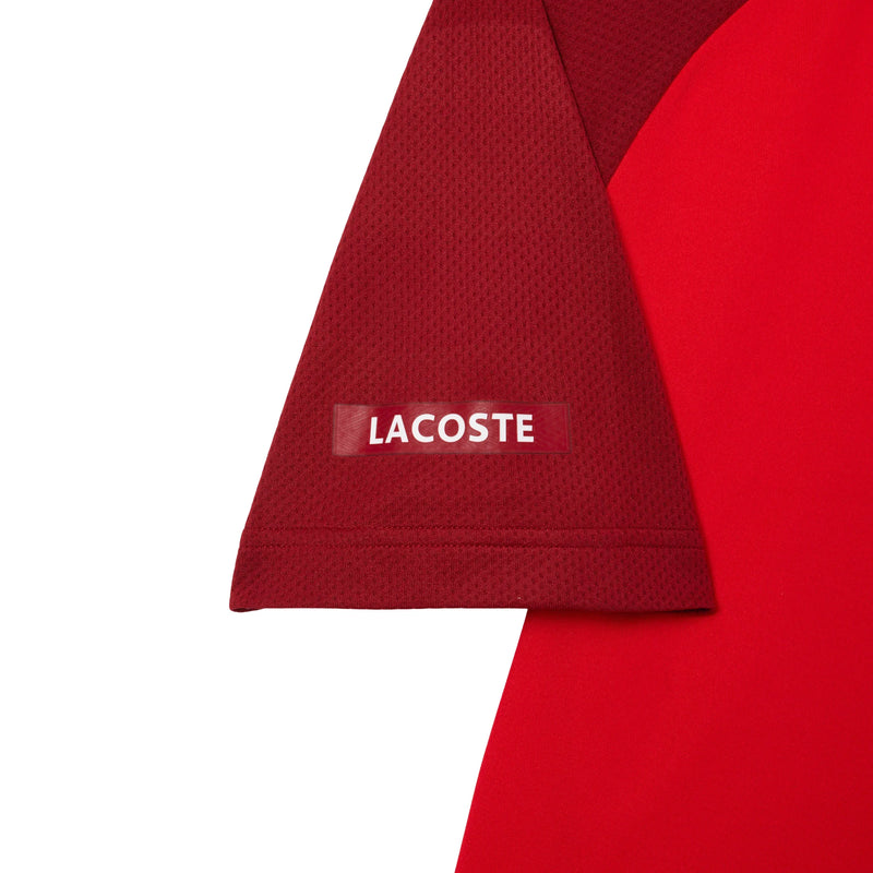 Polo Lacoste Daniil Medvedev Rojo Slim Fit para Tenis