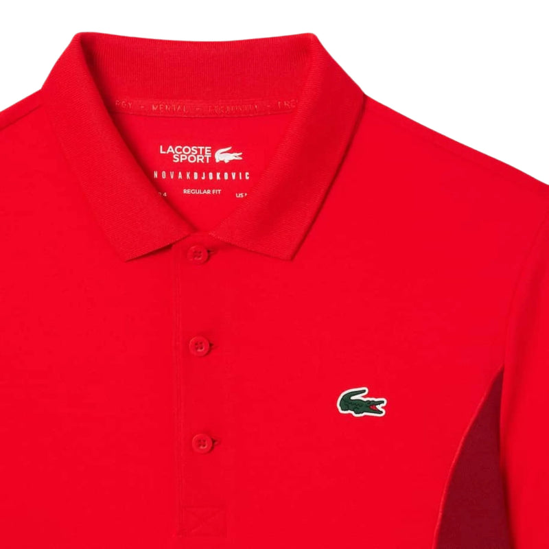 Polo Lacoste Novak Djokovic Ultra-Dry Rojo para Tenis