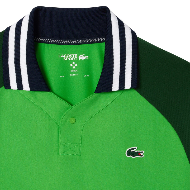 Polo Lacoste Daniil Medvedev Slim Fit Verde para Tenis