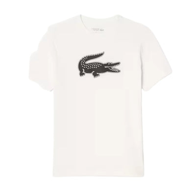 Playera Lacoste Ultra Dry Blanca para Tenis Caballero