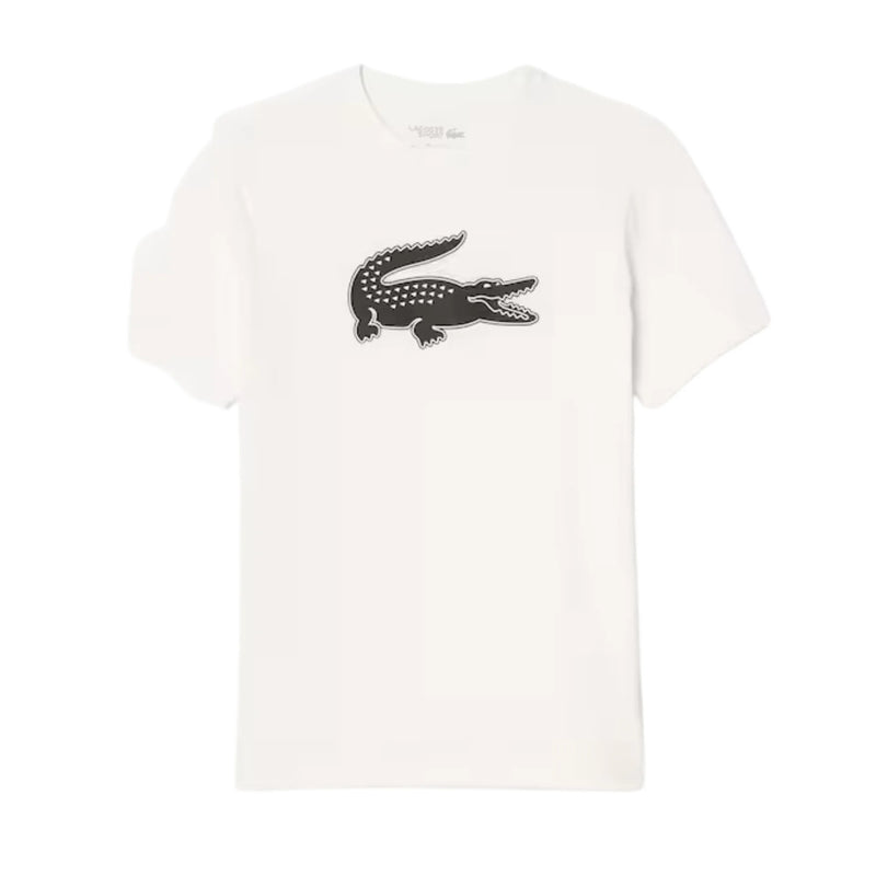 Playera Lacoste Ultra Dry Blanca para Tenis Caballero