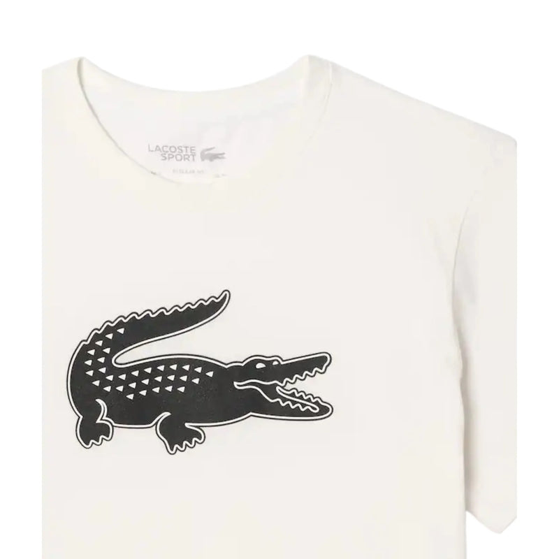 Playera Lacoste Ultra Dry Blanca para Tenis Caballero