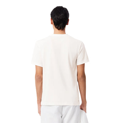 Playera Lacoste Ultra Dry Blanca para Tenis Caballero