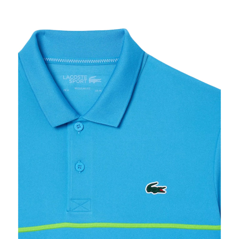 Polo Lacoste Piqué Ultra Dry Azul Claro para Tenis Caballero
