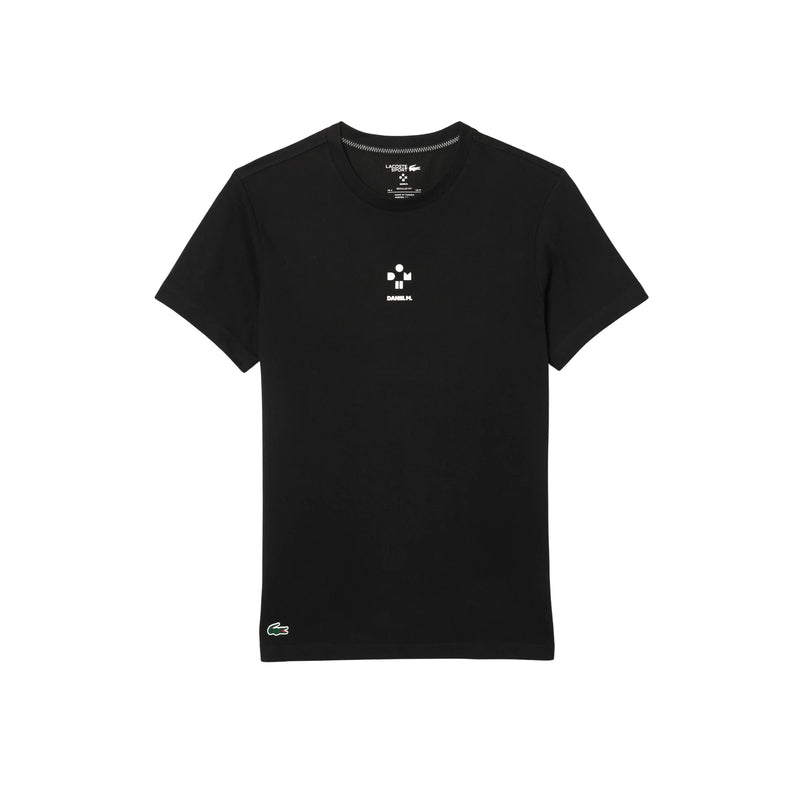 Playera Lacoste Ultra Dry Negra x Daniil Medvedev para Tenis Caballero