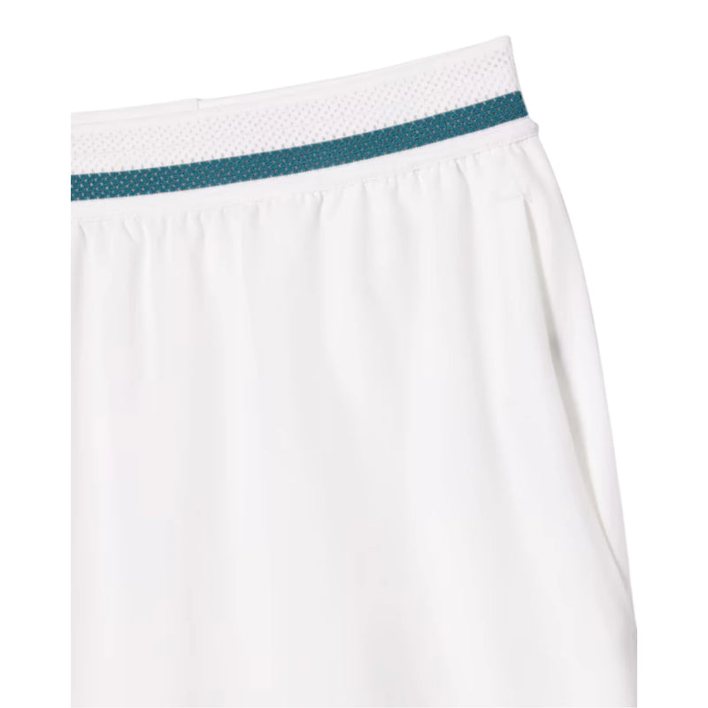 Short Lacoste Ultra Dry Blanco x Novak Djokovic para Tenis Caballero