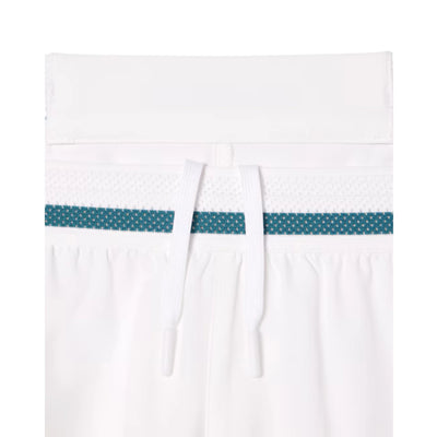 Short Lacoste Ultra Dry Blanco x Novak Djokovic para Tenis Caballero
