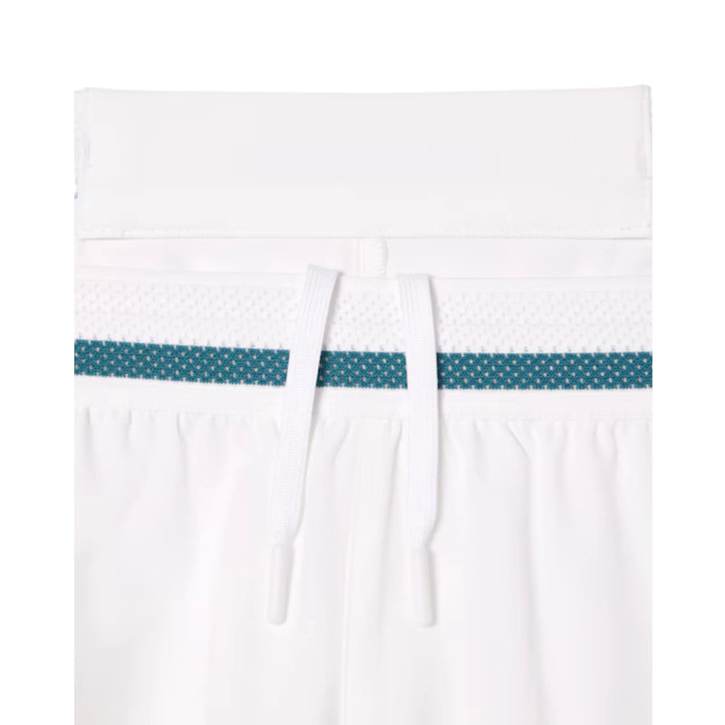 Short Lacoste Ultra Dry Blanco x Novak Djokovic para Tenis Caballero