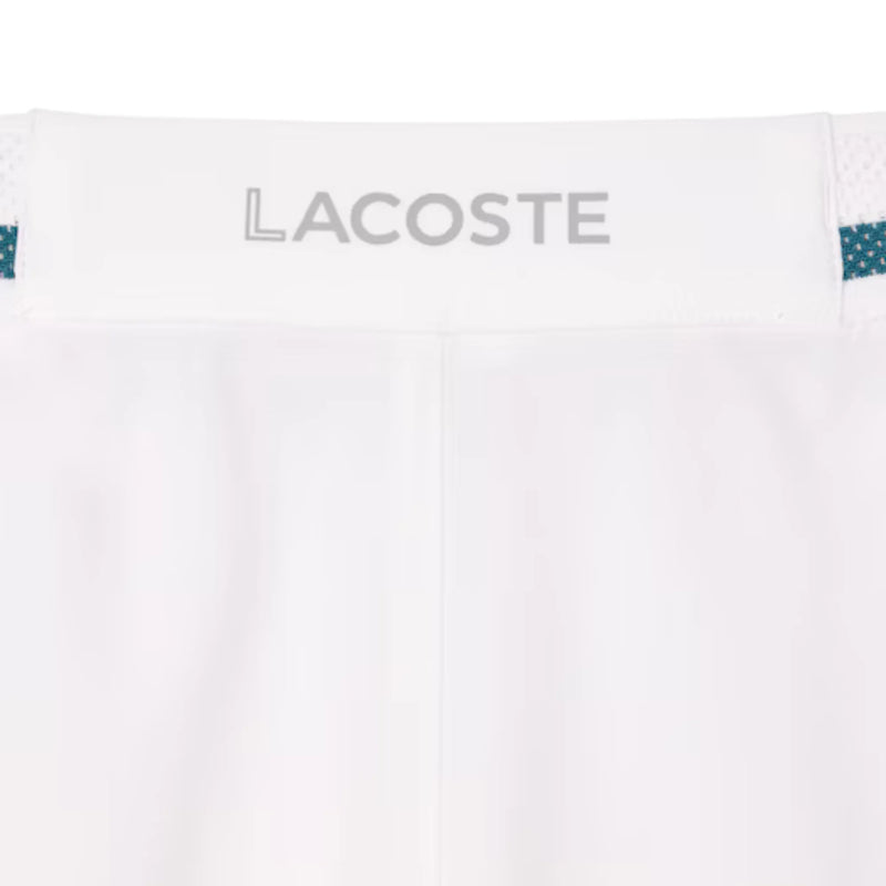 Short Lacoste Ultra Dry Blanco x Novak Djokovic para Tenis Caballero