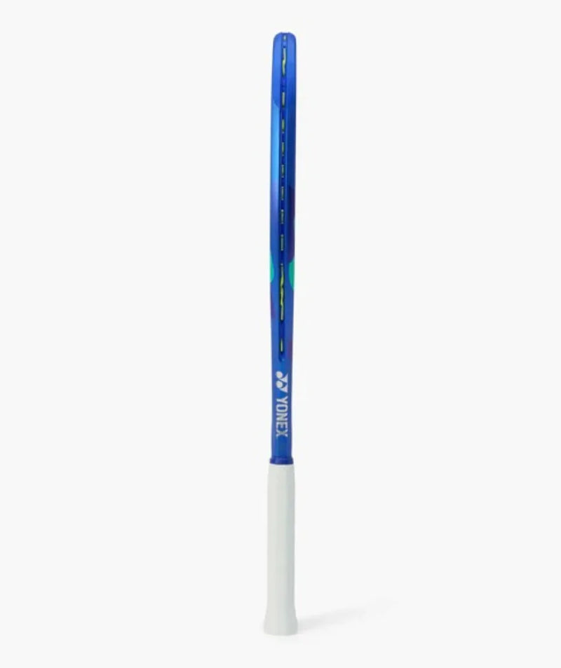 raqueta de grafito yonex ezone 100 azul con mango blanco