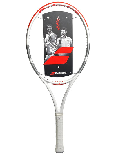 raqueta de tenis babolat evo strike 2024 con patrón de cuerdas abierto
