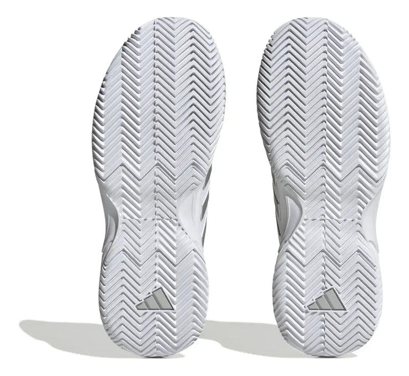 adidas gamecourt 2 w blanco plata caña corta ideal para jugar tenis
