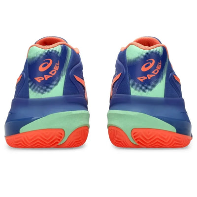 calzado pádel hombre asics resolution x dark cobalt vivid coral con ajuste dynalacing