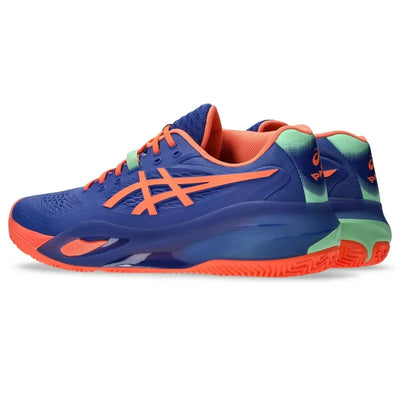 zapatillas deportivas pádel asics gel-resolution x dark cobalt vivid coral hombre
