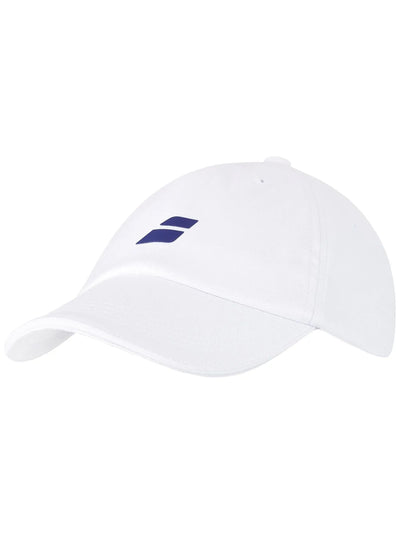gorra babolat blanca junior con logo negro ideal para tenis infantil
