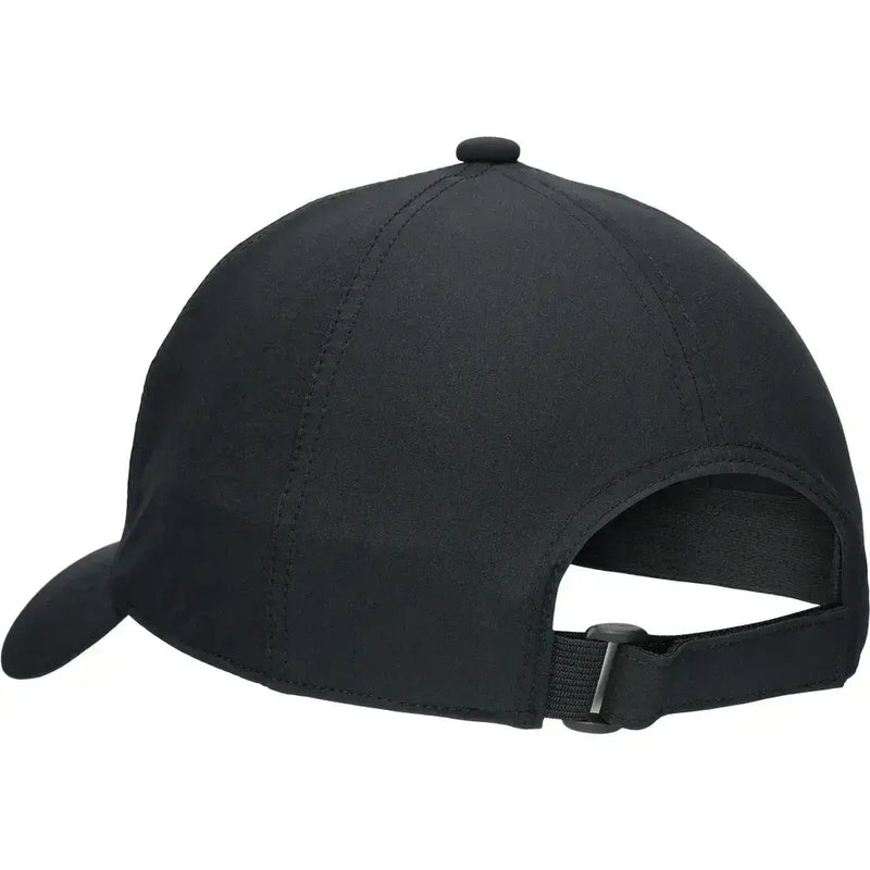 gorra asics negra con diseño ergonómico para jugar pádel y tenis