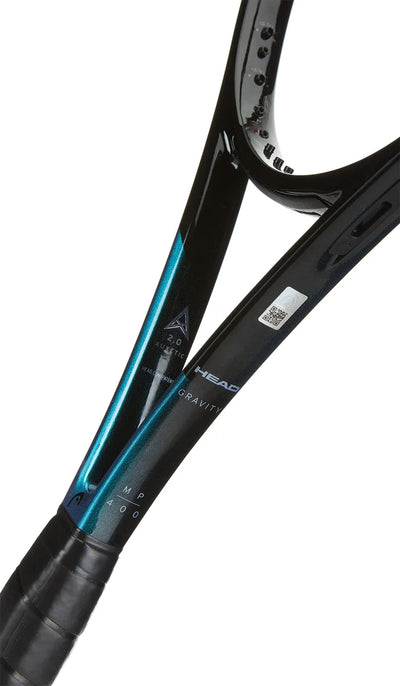 raqueta profesional head gravity mp 2025 con patrón de encordado abierto