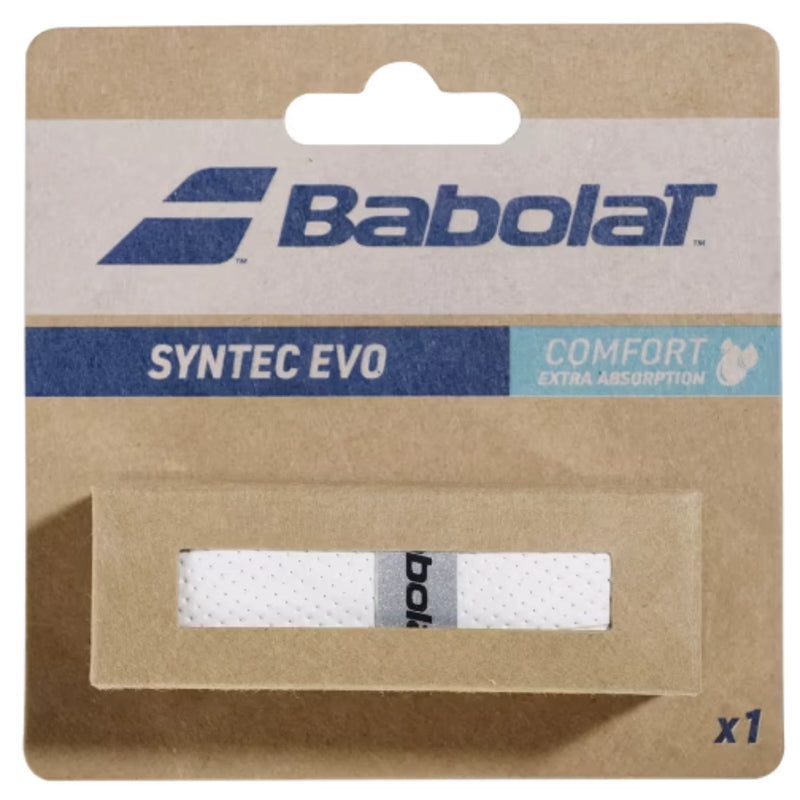 grip babolat syntec evo bblanco con microperforaciones confort y absorción