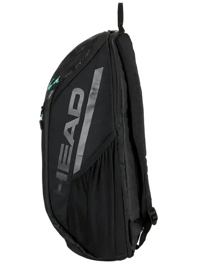 mochila head tour backpack 25l neon capacidad para 2 raquetas