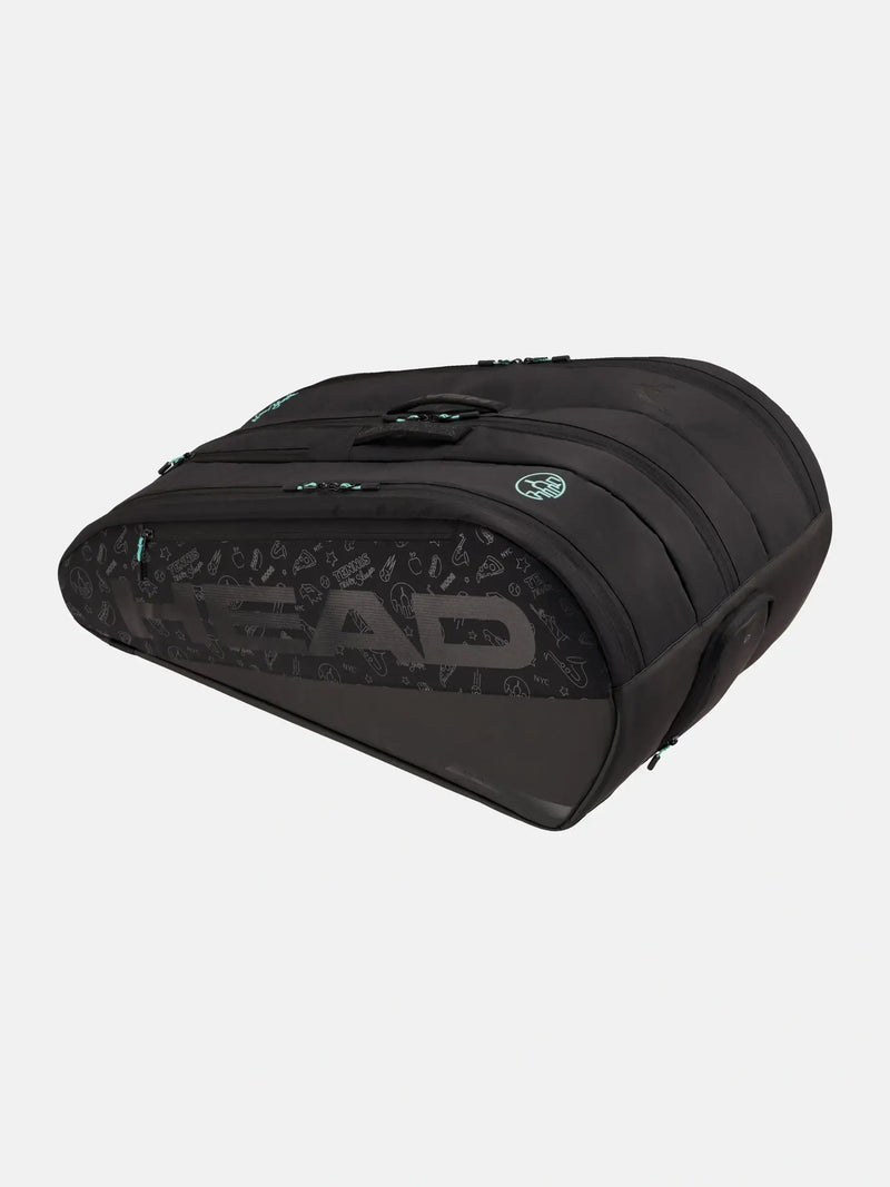 raquetero head tour xl neon con bolsillo interior con cremallera para objetos