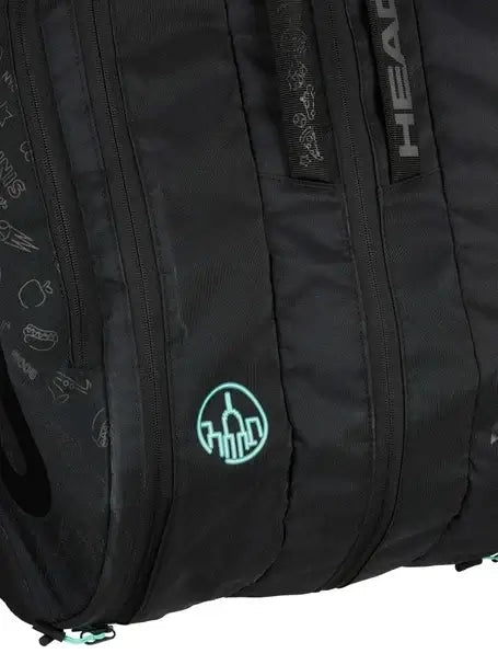 bolsa de tenis head tour xl neon 2025 con gran capacidad de organización