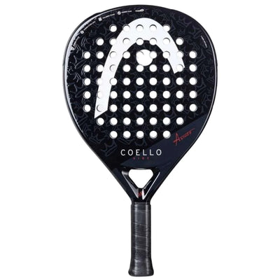 pala head coello vibe 2025 negra con diseño perforado para padel