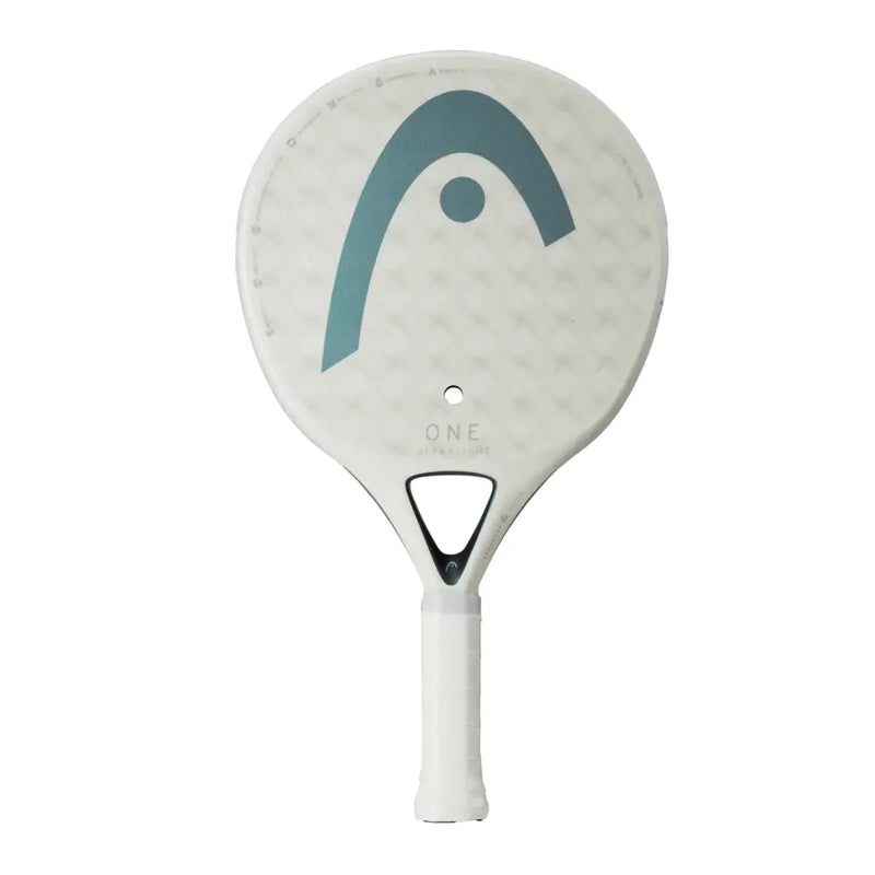 raqueta pádel head one ultralight color blanco con forma redonda