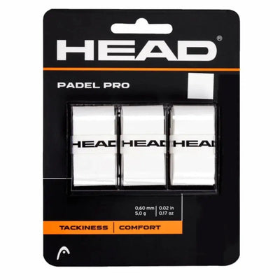 pack triple overgrip blanco head padel pro para jugadores exigentes