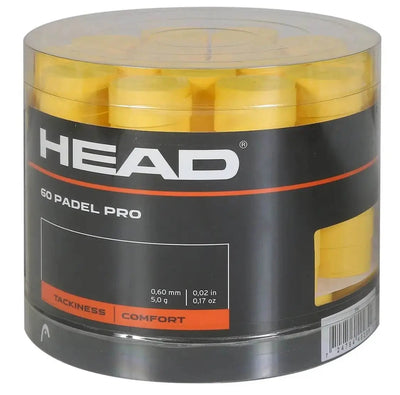 overgrip head padel pro amarillo absorción alta caja 60 unidades