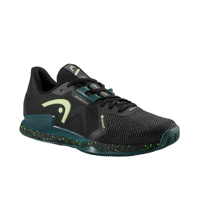 tenis head sprint pro 3.5 sf clay negro para hombre en cancha de arcilla