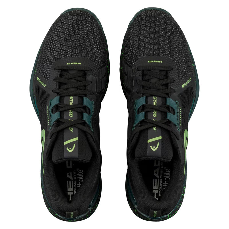 tenis para hombre head sprint pro 3.5 clay negro con suela para arcilla