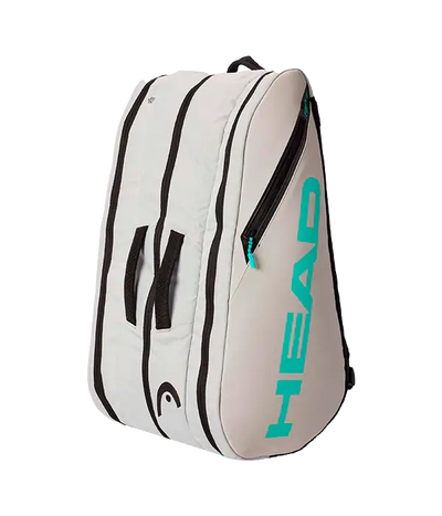 head tour padel bag l gris claro con organización interna óptima