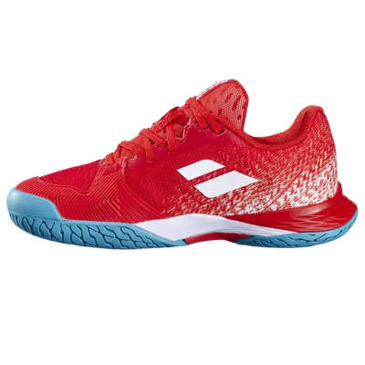 babolat jet mach 3 junior niña tenis all court en tonos rojo y celeste