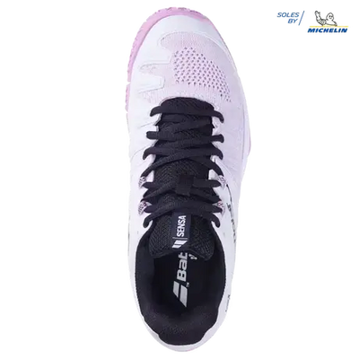 zapatillas padel babolat mujer jet tere 2 azul claro y blanco